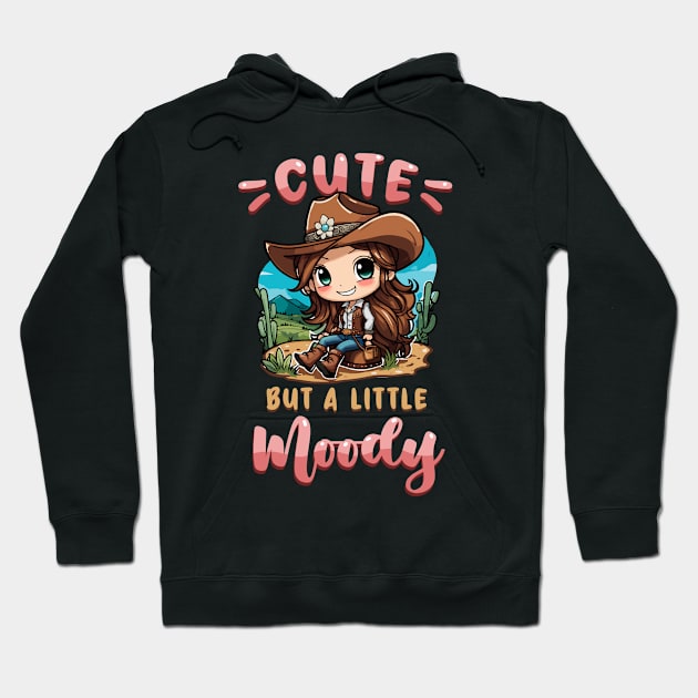 Cute But A Little Moody I Equestrian Pony Horse Fan Hoodie by biNutz